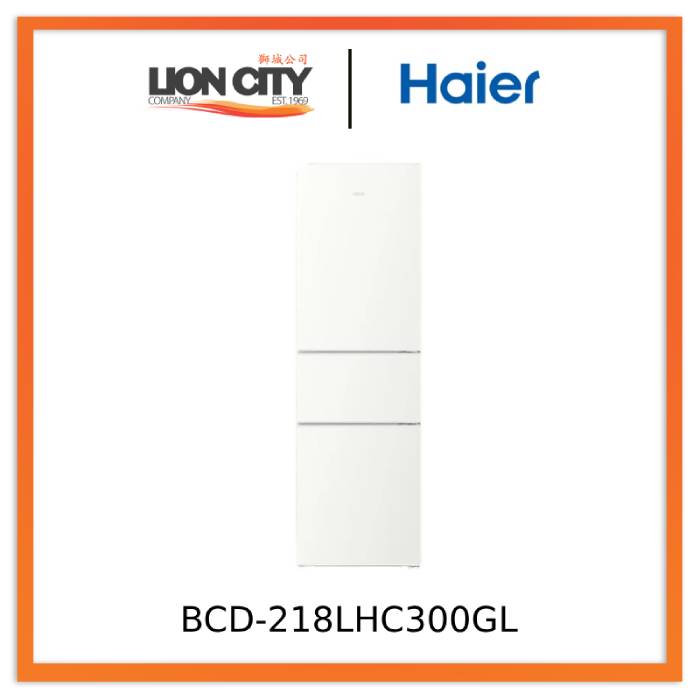 Haier BCD-218LHC300GL 218L Three Door Refrigerator 2Yrs Warranty