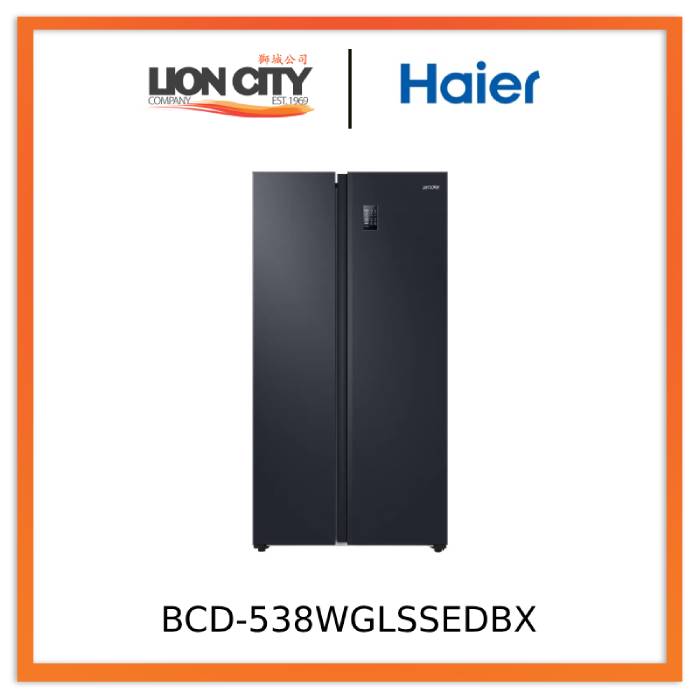 Haier BCD-538WGLSSEDBX Leader/Commander Side by Side 538L Refrigerator 1Yr Warranty Commercial Use
