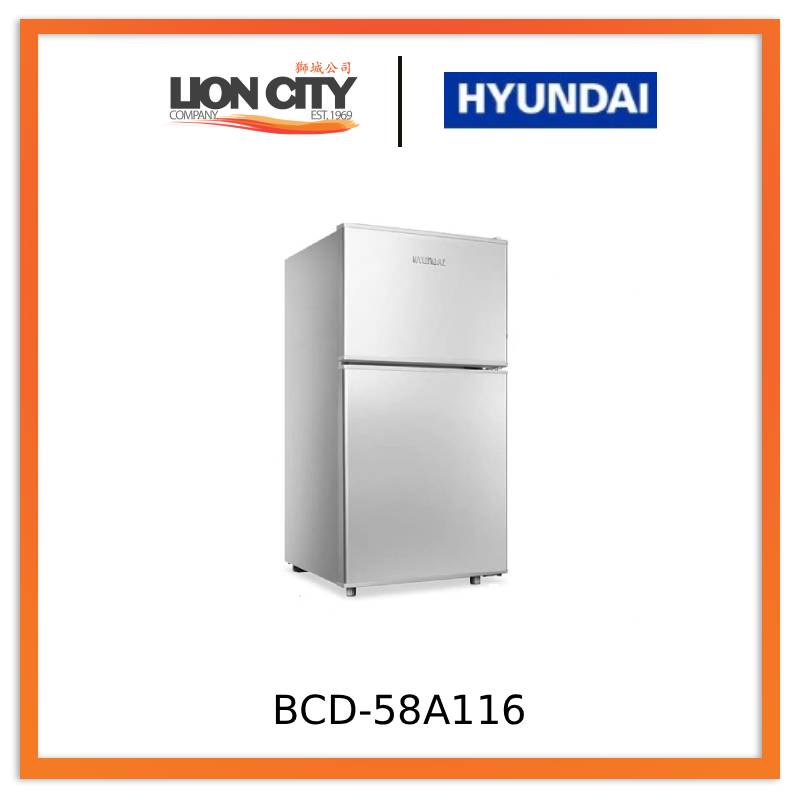 Hyundai BCD-58A116 58L Small Refrigerator with Double Doors for Rental and Dormitory