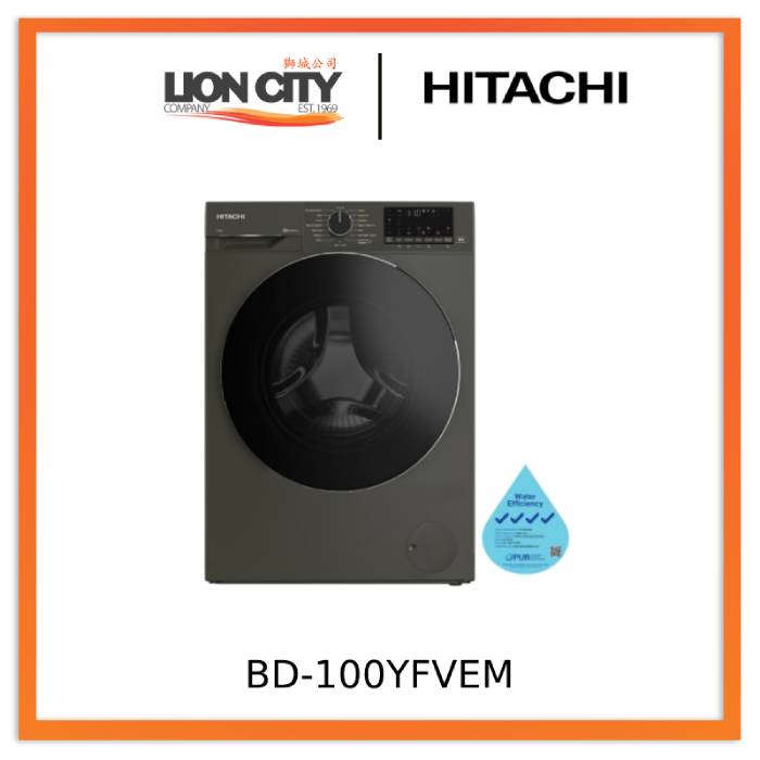 Hitachi BD-100YFVEM Front Loading - Washer Steam & Hygiene Easy Iron Inverter