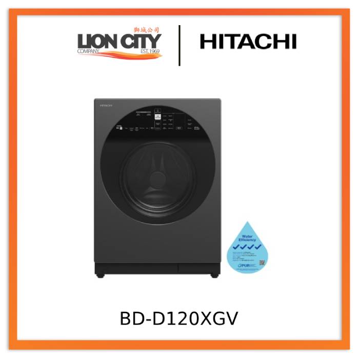 Hitachi BD-D120XGV Front Load Washer Dryer 12/8KG