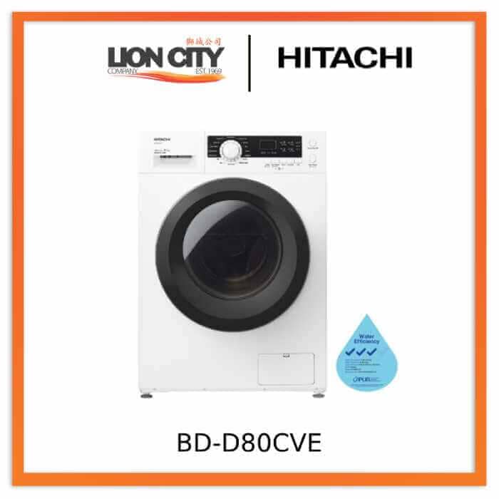 Hitachi BDD80CVE (8/6kg) Front Load Washer Dryer Lion City Company