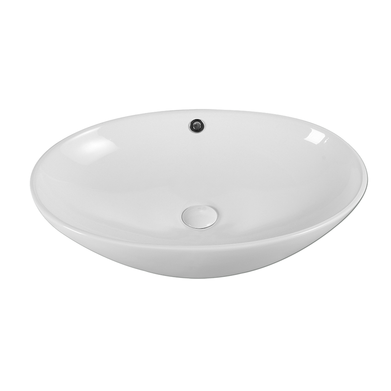 Rubine BOAT 63 Ceramic Basin Gloss White