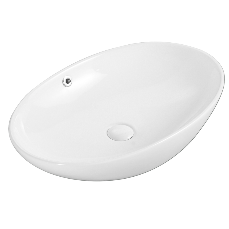 Rubine BOAT 63 Ceramic Basin Gloss White
