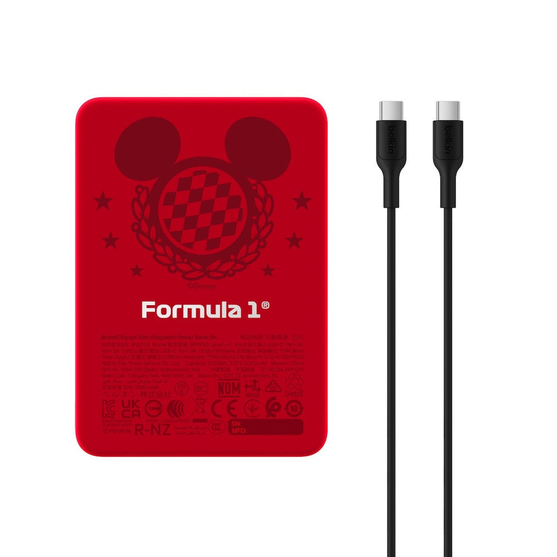 Belkin BoostCharge 5000mAh Slim Magnetic Power Bank Disney Red