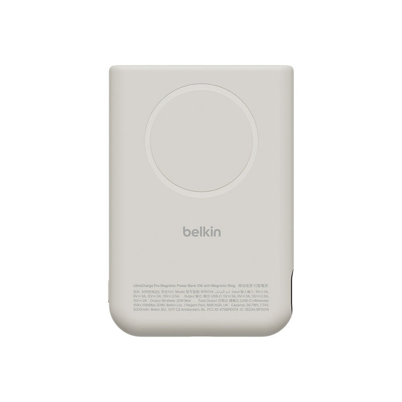 Belkin UltraCharge Pro Magnetic Power Bank 10K Sand
