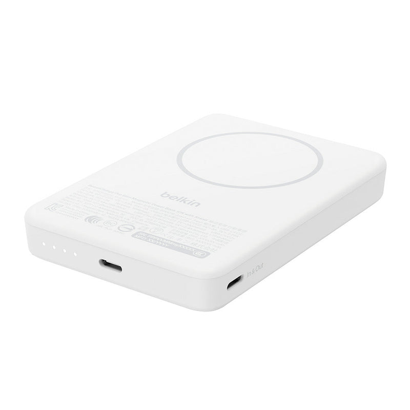 Belkin BoostCharge Slim Magnetic Power Bank 10K with Qi2 White