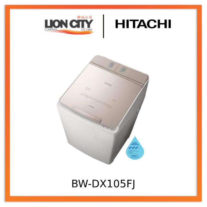 Hitachi BW-DX105FJ Top Loading Washer Dryer (Wash 10.5 kg / Dry 5.5kg)