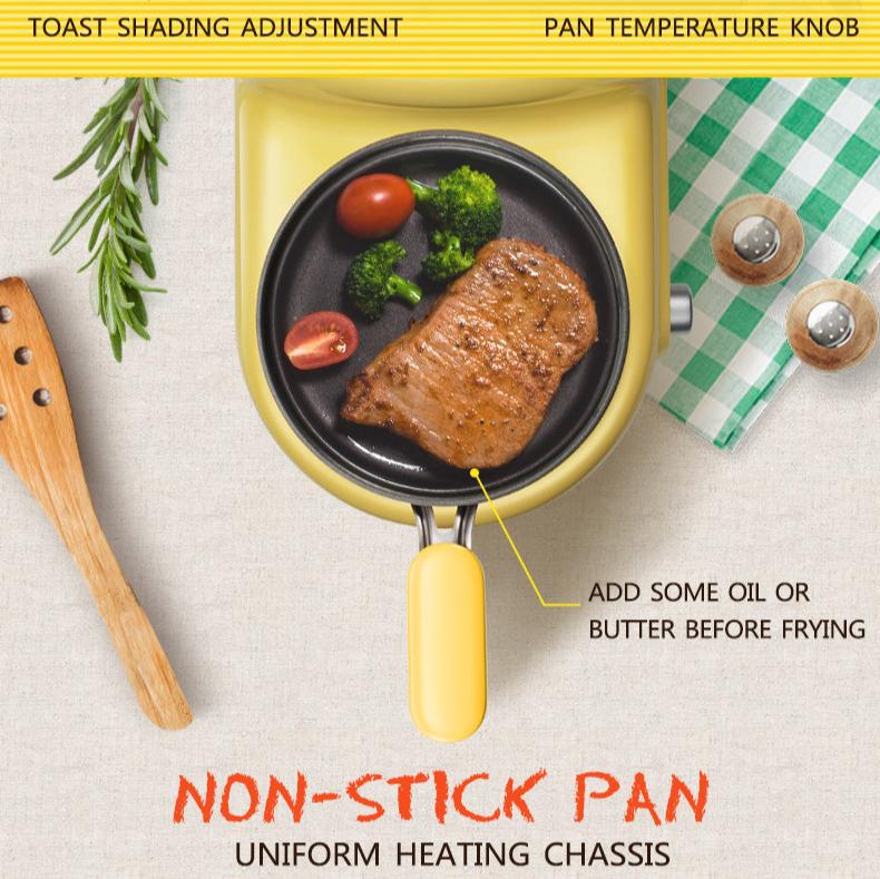 Bear 5-in-1 Breakfast Toaster Set with Non-Stick Pan DSL-A02Z1