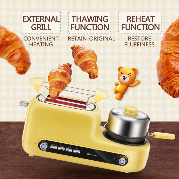 Bear 5-in-1 Breakfast Toaster Set with Non-Stick Pan DSL-A02Z1
