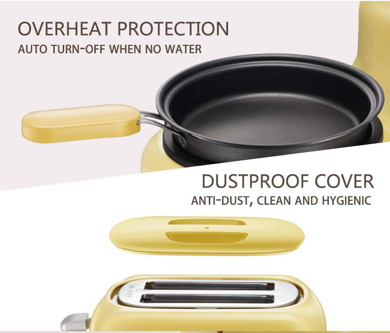 Bear 5-in-1 Breakfast Toaster Set with Non-Stick Pan DSL-A02Z1