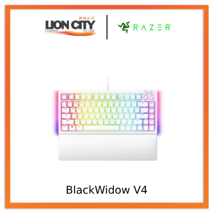 Razer BlackWidow V4 75% - US Layout Hot-swappable Mechanical Gaming Keyboard with Razer Chroma™ RGB