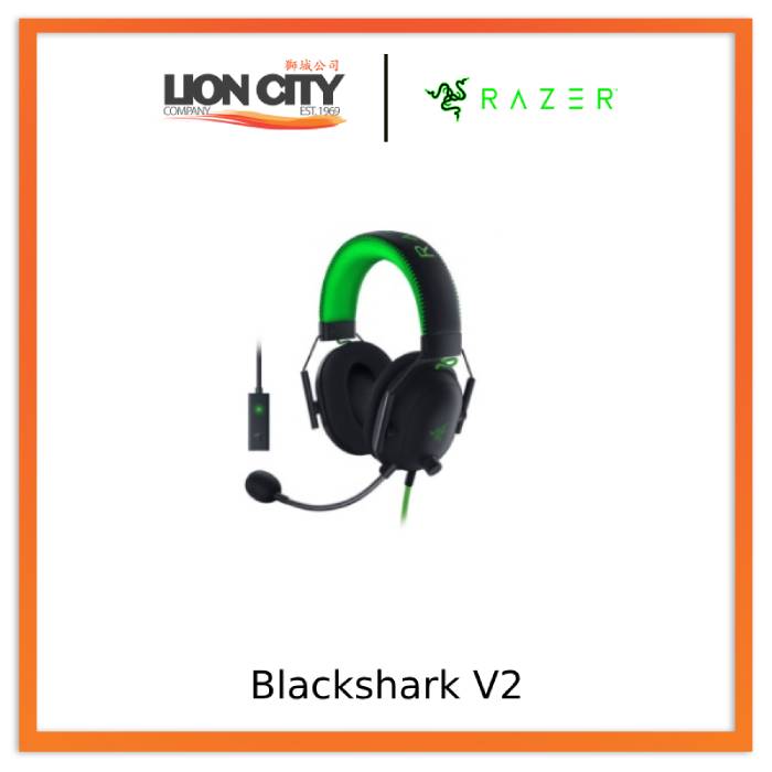 Razer Blackshark V2 — Wired-Gaming Headset + USB Sound Card