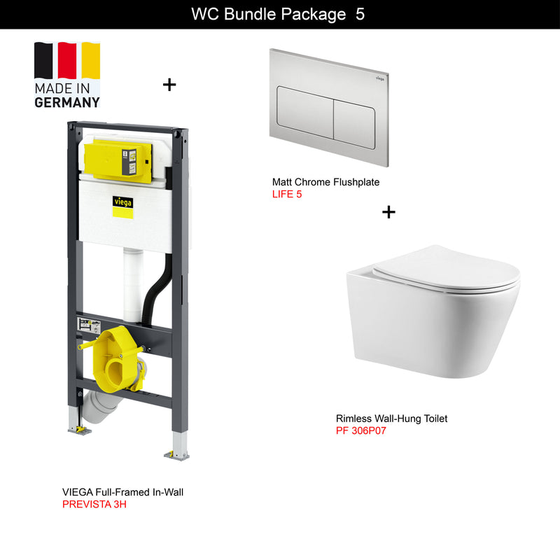 Rubine PREVISTA Wall-Hung Toilet Bundle Set