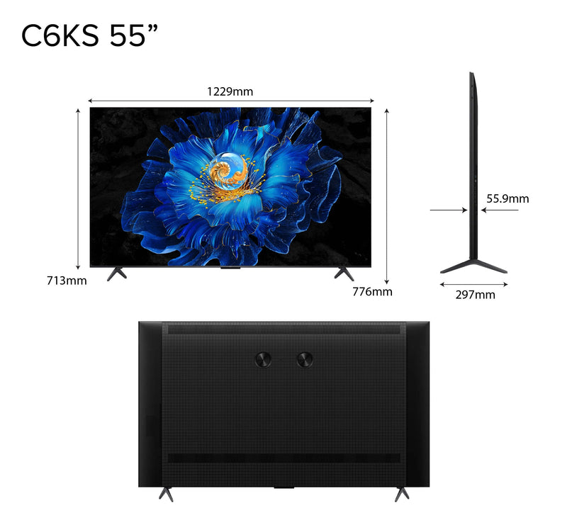 TCL C6KS 4K QD Mini-LED TV 55‑75‑inch AI Smart Google