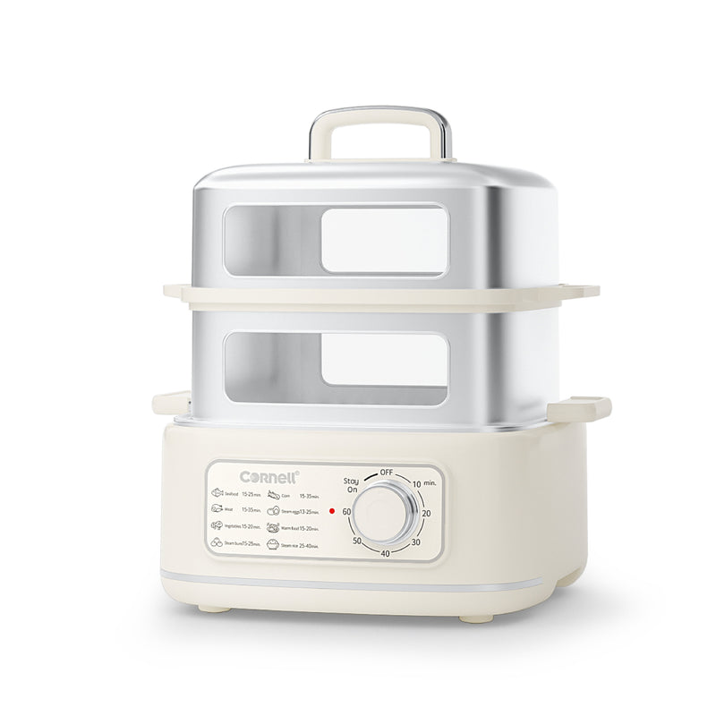 Cornell 1000W 9.5L 2-Tier Stainless Steel Food Steamer