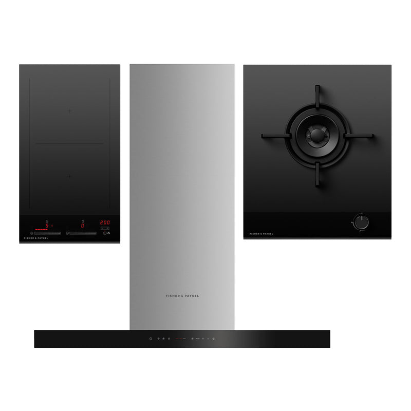 Fisher & Paykel Induction Hob Gas Hob and Cooker Hood Bundle