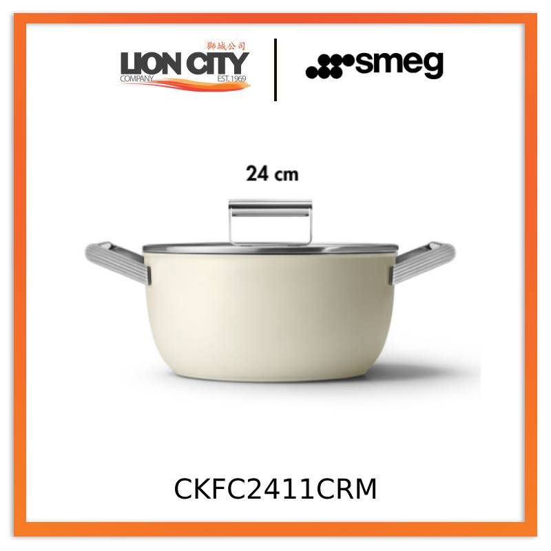 Smeg CKFC2411BLM/CRM/RDM Non-Stick Casserole Dish Cookware  50's Style Aesthetic