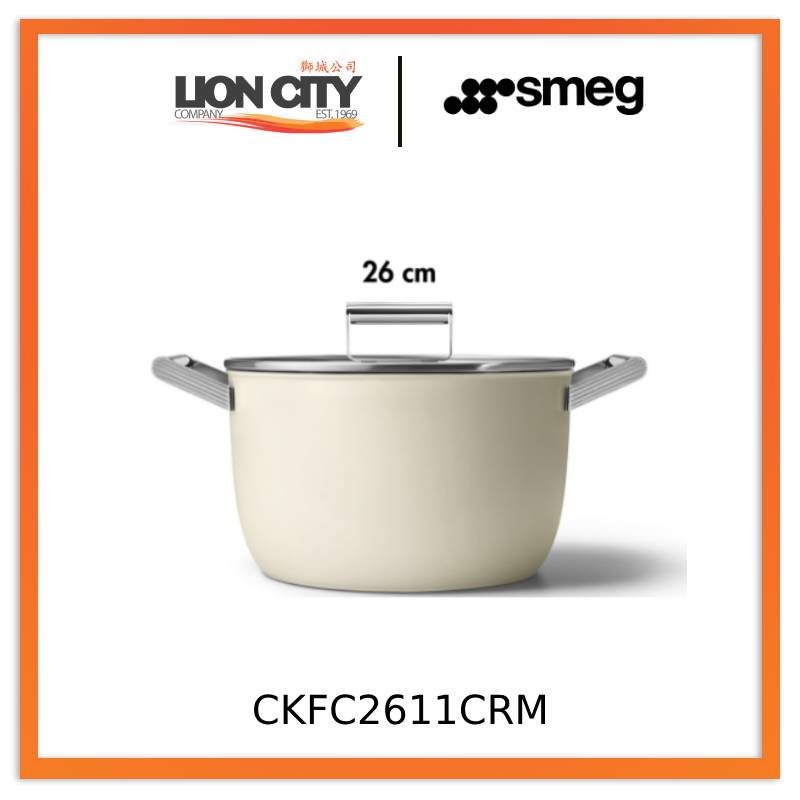 Smeg CKFC2611BLM/CRM/RDM Non-Stick Casserole Dish Cookware  50's Style Aesthetic
