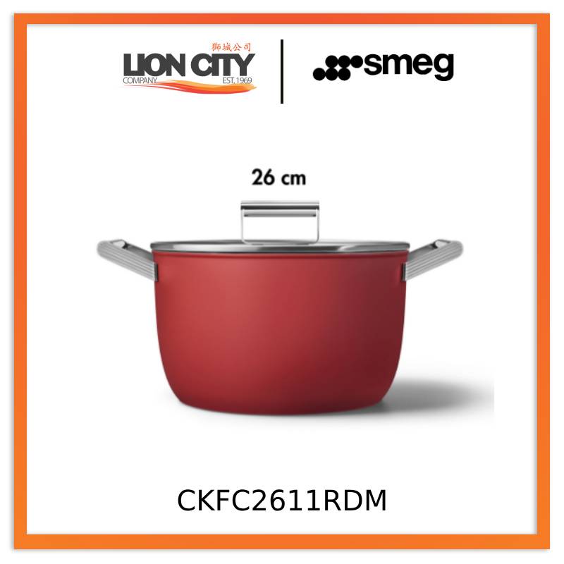Smeg CKFC2611BLM/CRM/RDM Non-Stick Casserole Dish Cookware  50's Style Aesthetic
