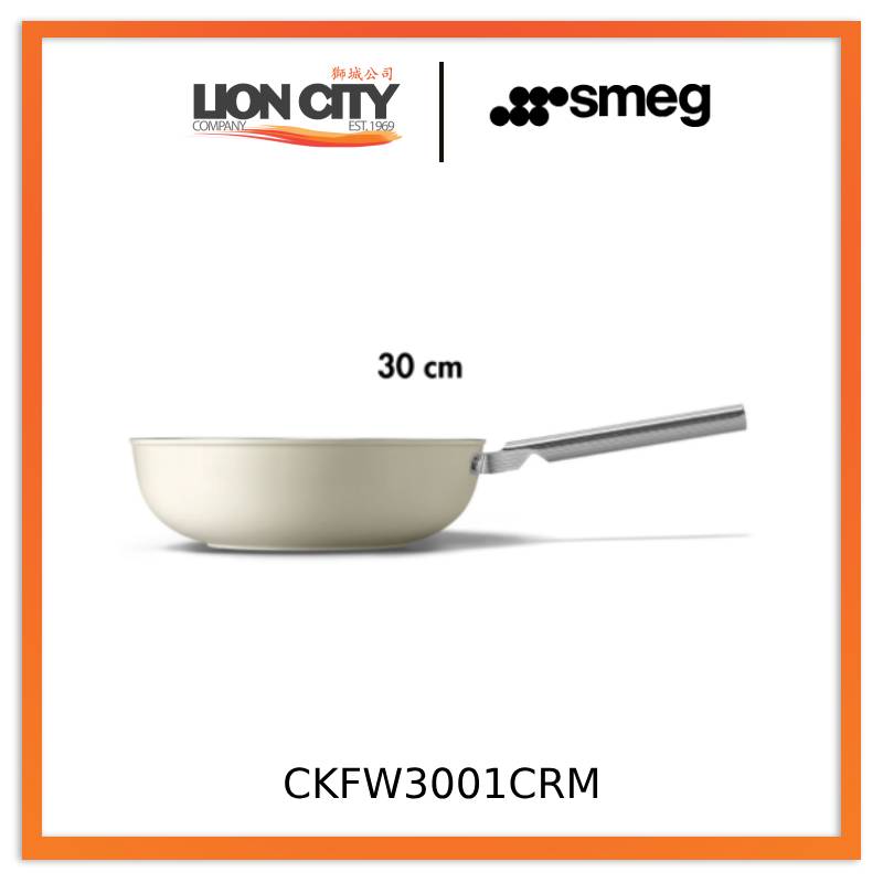 Smeg CKFW3001BLM/CRM/RDM Non-Stick Wok Cookware 50's Style Aesthetic