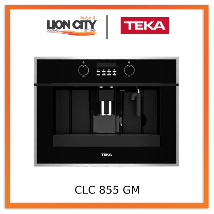 Teka CLC 855 GM BK-SS Built-in Coffee Machine With Automatic Programs for Ground Coffee, Tea and Steam