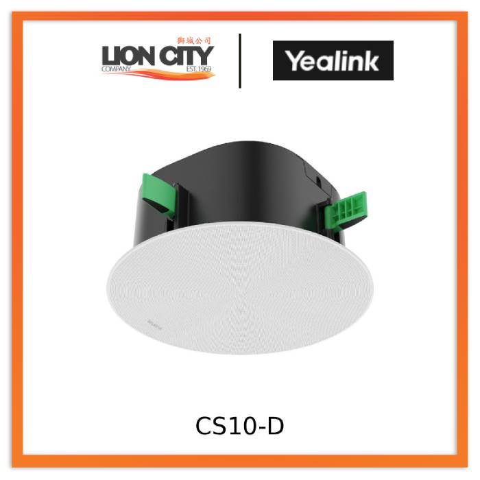 Yealink CS10-D 2-Way Coaxial Dante Ceiling Loudspeaker "Contact for Price"