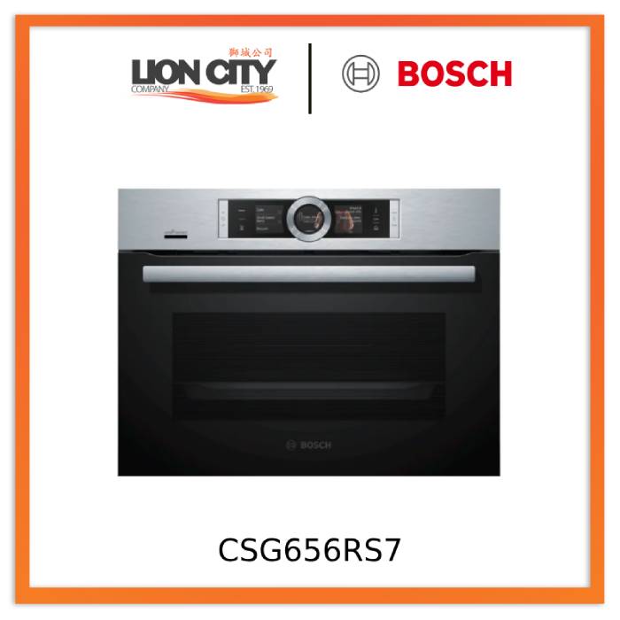 Bosch CSG656RS7 Series 8 Built-in compact oven with steam function 60 x 45 cm Stainless steel