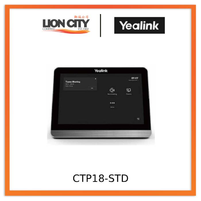 Yealink CTP18-STD Collaboration Touch Console for Meetingbar A20/A30 "Contact for Price"