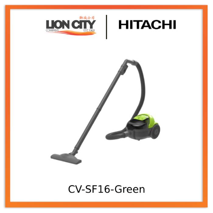 Hitachi CV-SF16 Red/Green Cylinder - Cyclone Compact Bagless Vacuum Cleaner