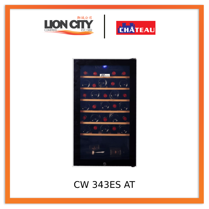 Chateau CW 343ES AT 34 Bottles Wine Cooler Lion City Company