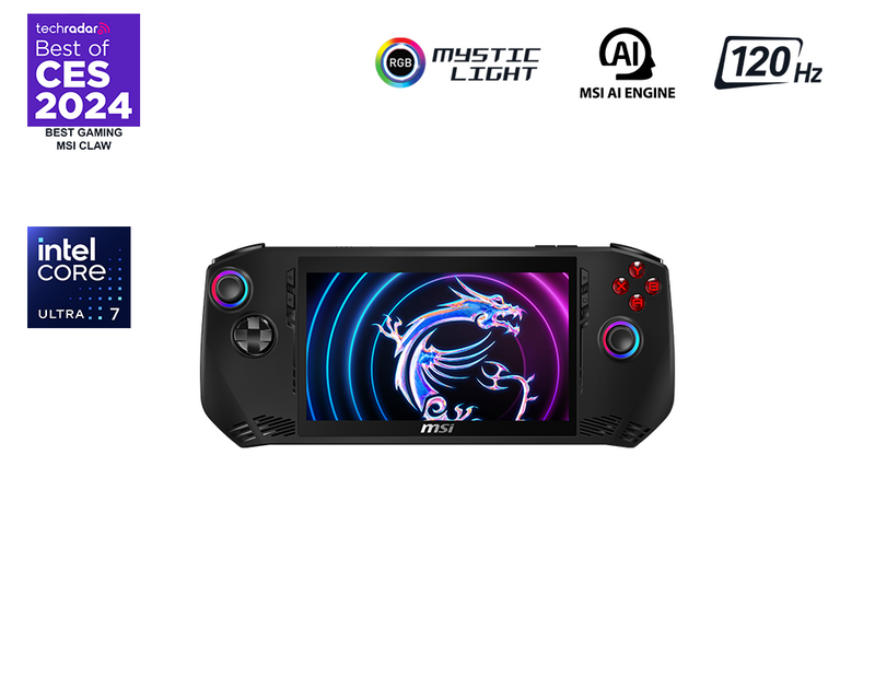 MSI Claw A1M-020SG Handheld Gaming Console 7" FHD 120Hz Intel Ultra 7 16GB 1TB