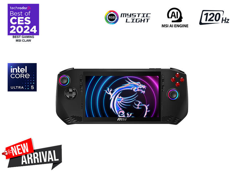 MSI Claw A1M-021SG Handheld Gaming Console 7" FHD 120Hz Intel Ultra 5 16GB 512GB