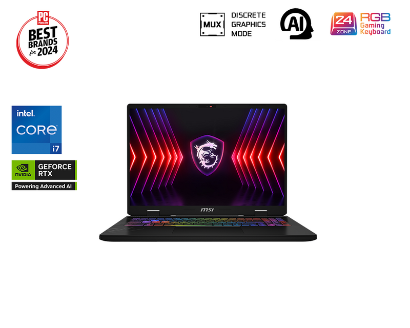 MSI Crosshair 16 HX D14VGKG-440SG 16" QHD+ 240Hz Gaming Laptop Intel Core i7-14700HX 16GB 1TB
