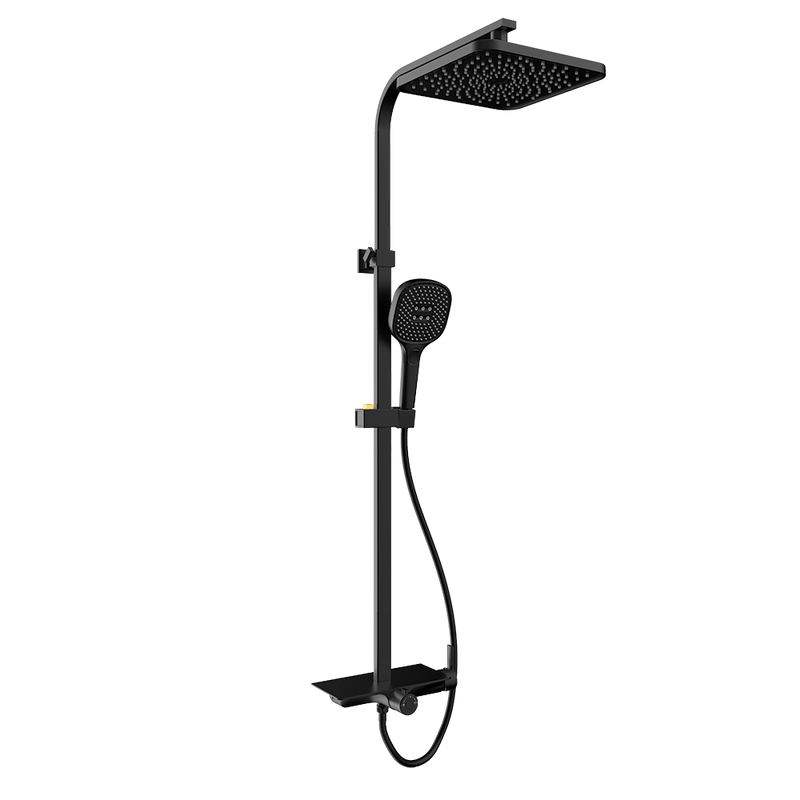 Rubine RSC-DECKOS-F4-BK Rainshower Column Matte Black