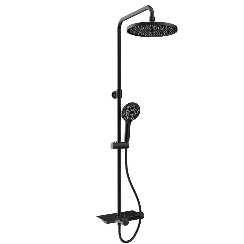 Rubine RSC-DECKOS-U2-BK Rainshower Column Matte Black