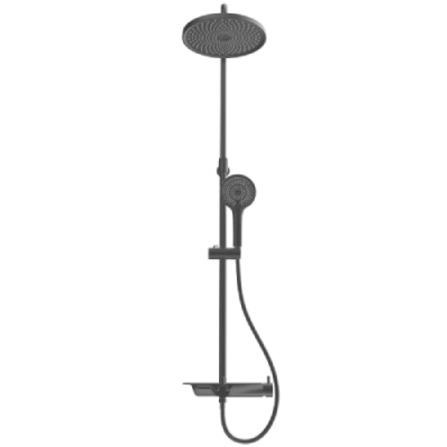 Rubine Deckos RSC-DECKOS-U2-GM Round Rainshower Column With Mixer Shelf