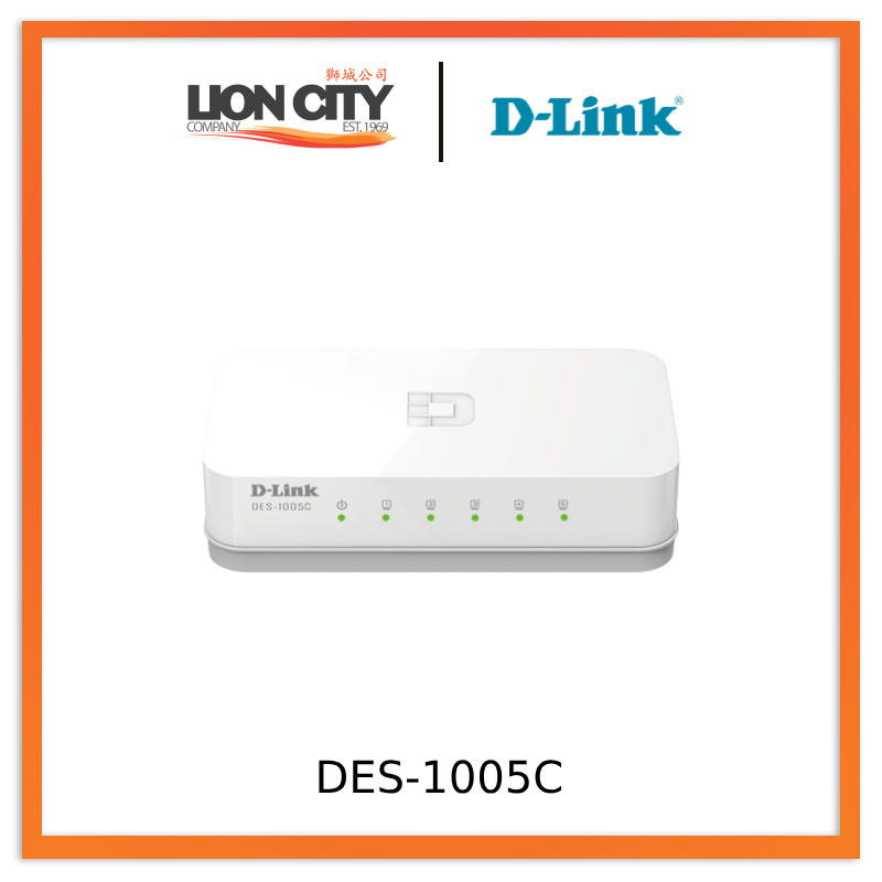 D-Link DES-1005C 5-Port 10/100 Mbps Unmanaged Desktop Switch