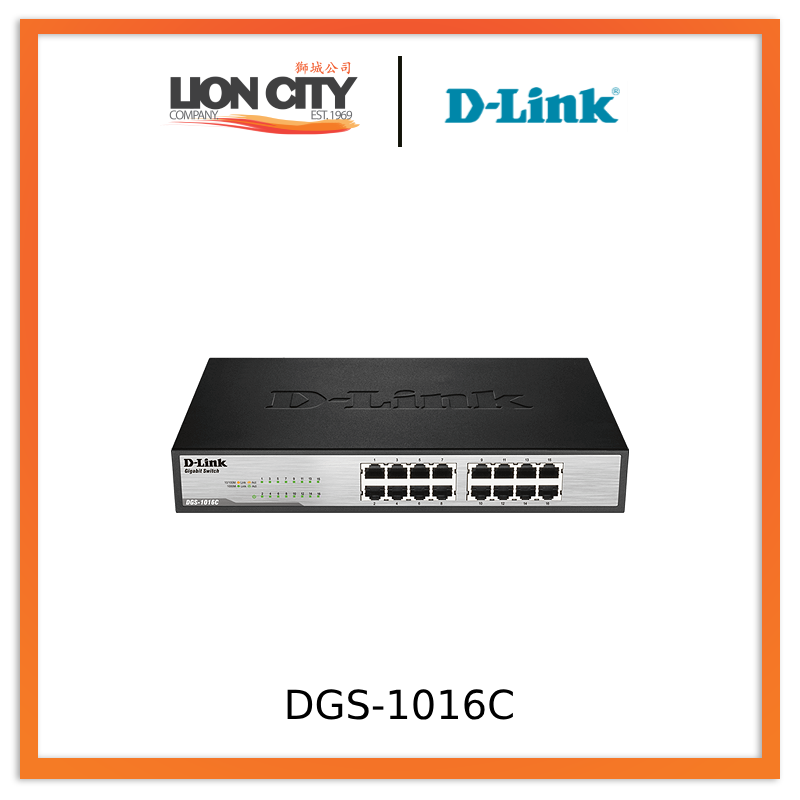 D-Link DGS-1016C 16-Port Gigabit Unmanaged Switch