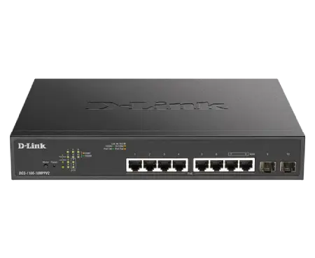 D-Link DGS-1100-10MPPv2 10-Port Gigabit PoE Smart Managed Switch