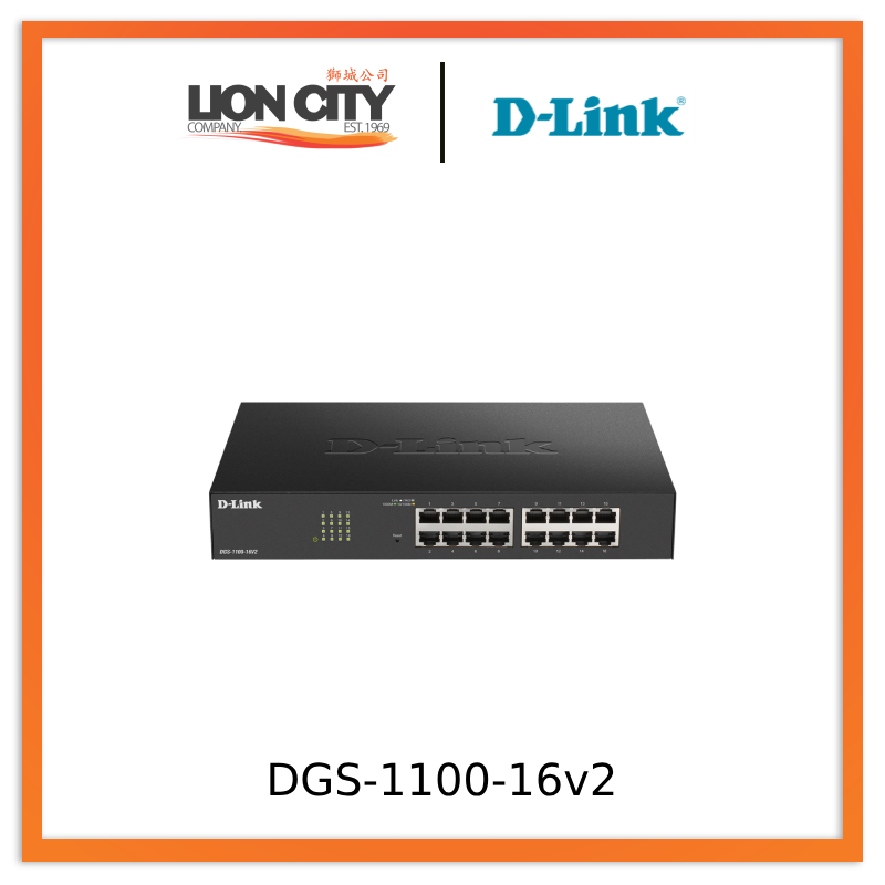 D-Link DGS-1100-16v2 16-Port Gigabit Smart Managed Switch