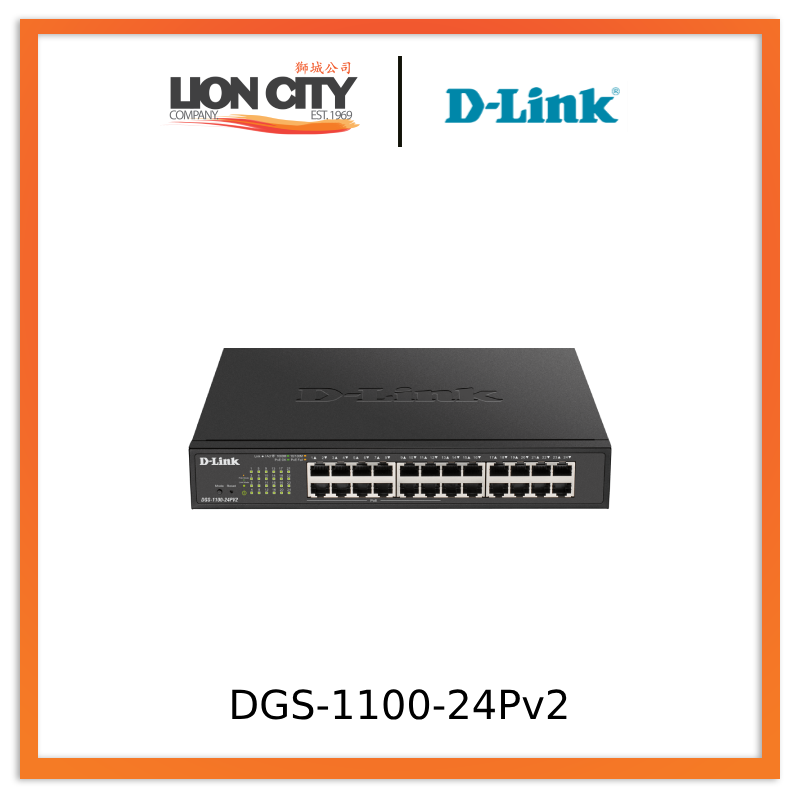 D-Link DGS-1100-24Pv2 24-Port Gigabit PoE Smart Managed Switch