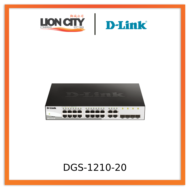 D-Link DGS-1210-20 20-Port Gigabit Smart Managed Switch