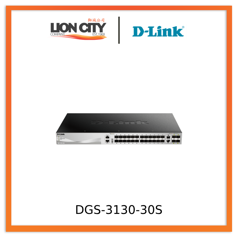 D-Link DGS-3130-30S 30-Port Lite Layer 3 Stackable Managed Switch