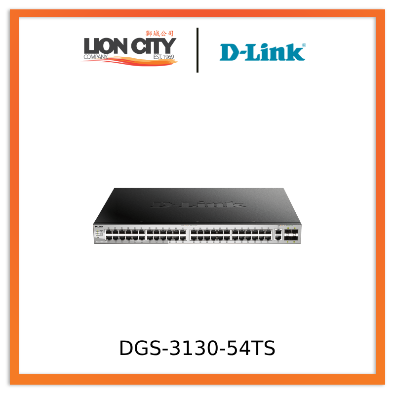 D-Link DGS-3130-54TS 54-Port Lite Layer 3 Stackable Managed Gigabit Switch