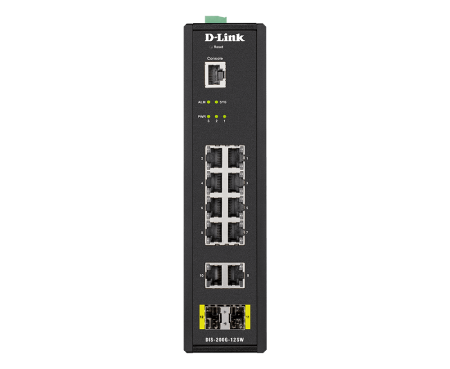 D-Link DIS-200G-12SW 12-Port Gigabit Smart Managed Industrial Switch-Wide Temp "PRE-ORDER ONLY"