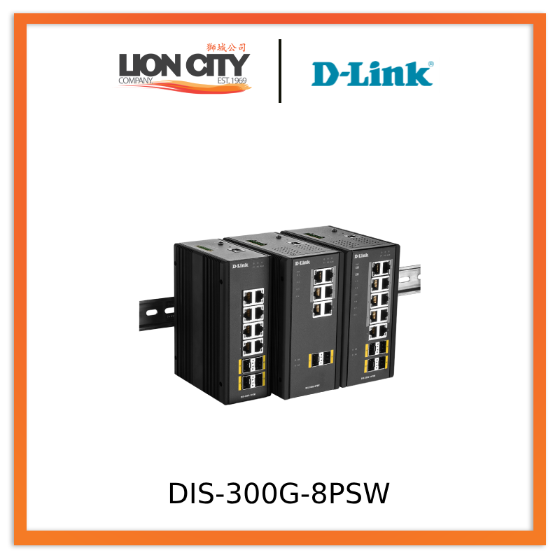 D-Link DIS-300G-8PSW Industrial Gigabit Managed Switches