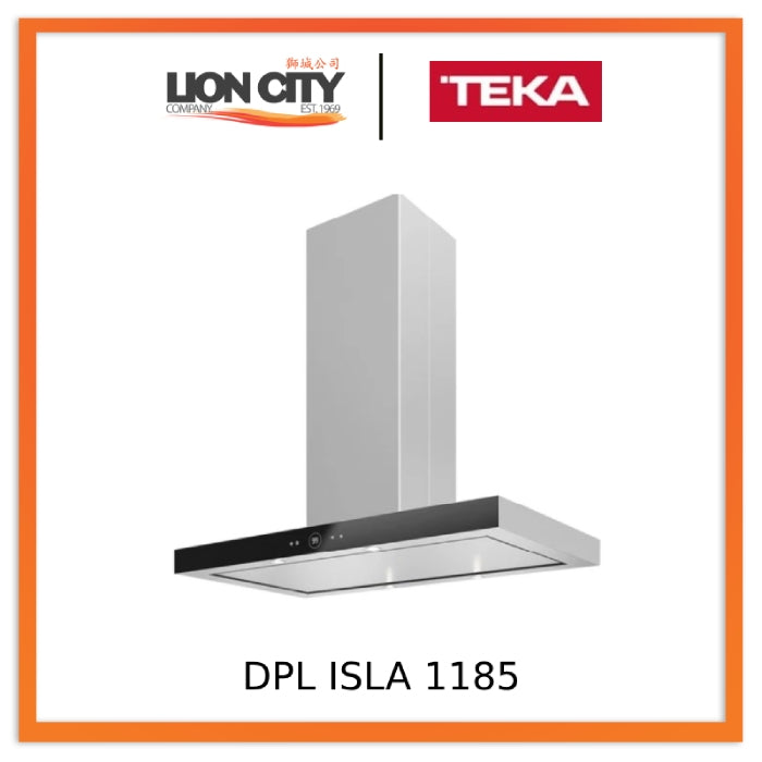 Teka DPL ISLA 1185 Island Hood With Contour Rim Extraction, Touch Control and Ecopower Motor, 110cm