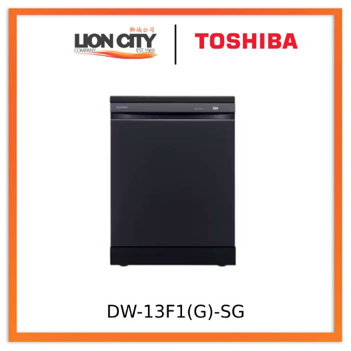 Toshiba DW-13F1(G)-SG Turbo Heat Drying Dishwasher, 8L