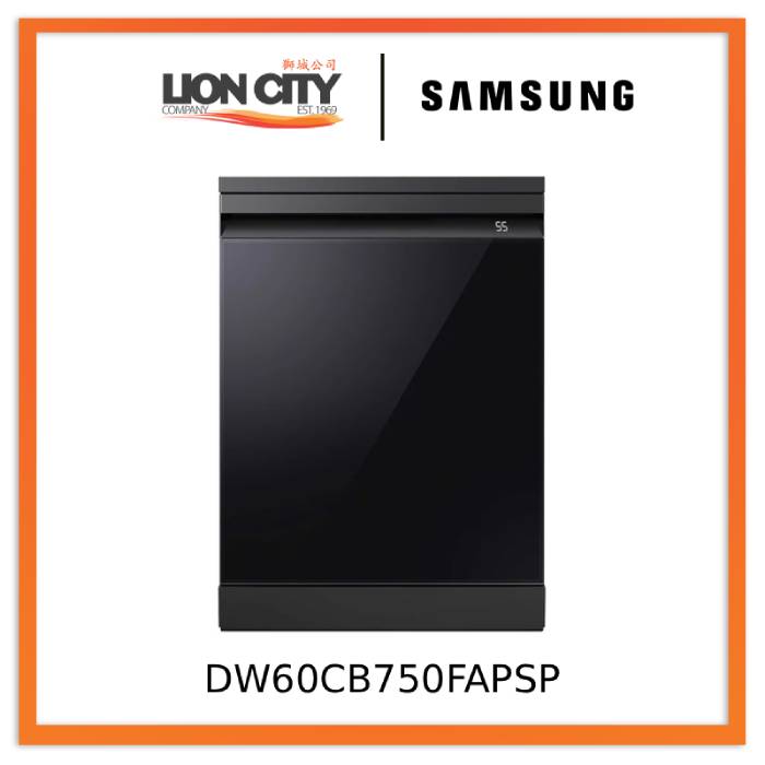 Samsung DW60CB750FAPSP Bespoke Freestanding Dishwasher, 14 Place Settings, 3 Ticks